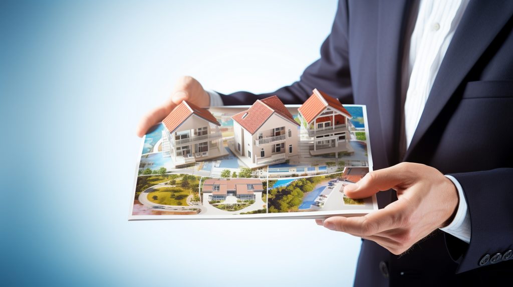 side view man working as real estate agent